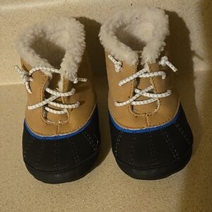 Carter's Tan and Black Winter Boots with Sherpa Lining